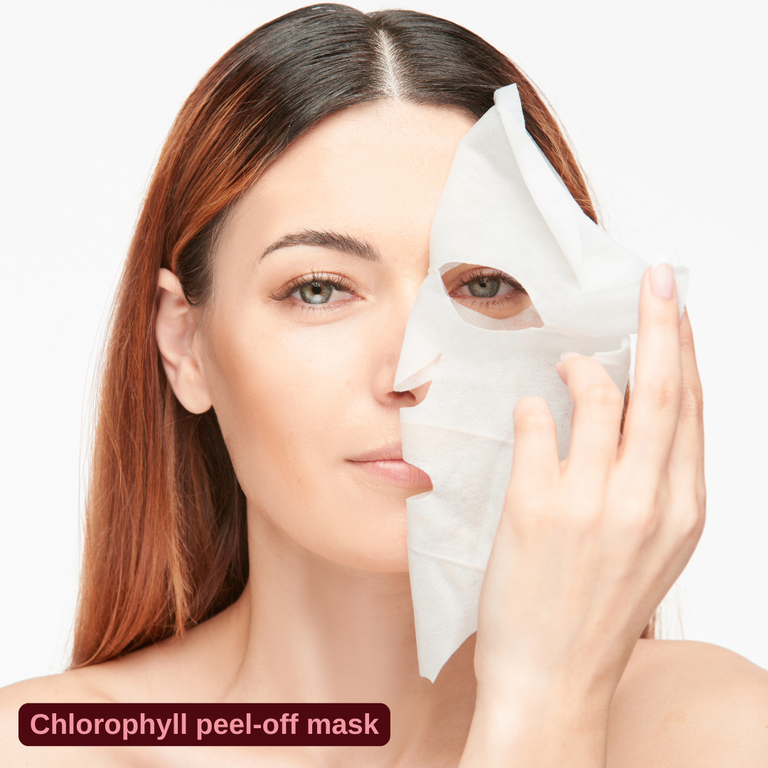Chlorophyll peel-off mask