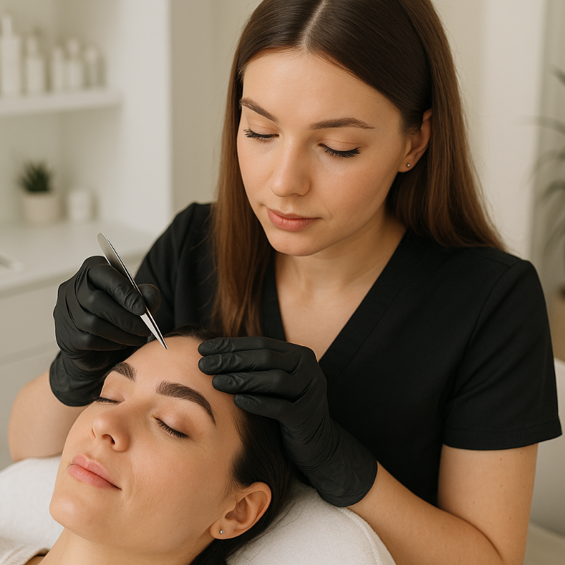 women eyebrow service